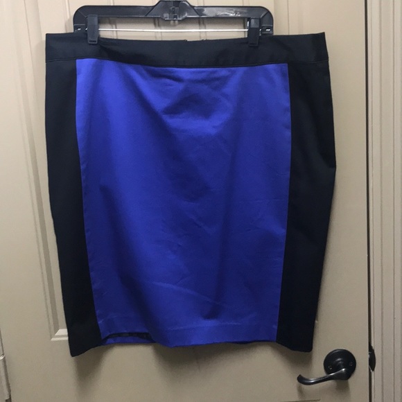 Liz Claiborne Blue/Black Pencil Skirt 18 - Picture 1 of 2